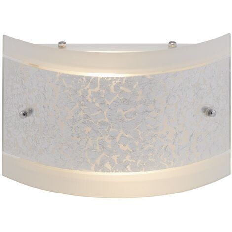 Briloner  Wandleuchte 3349- 024 Flurlampe Silber E14 satiniertes Glas