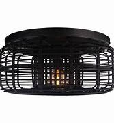 BRILLIANT  Deckenleuchte  Crosstown Ø 45 cm Metall / Rattan Metall dunkel / schwarz