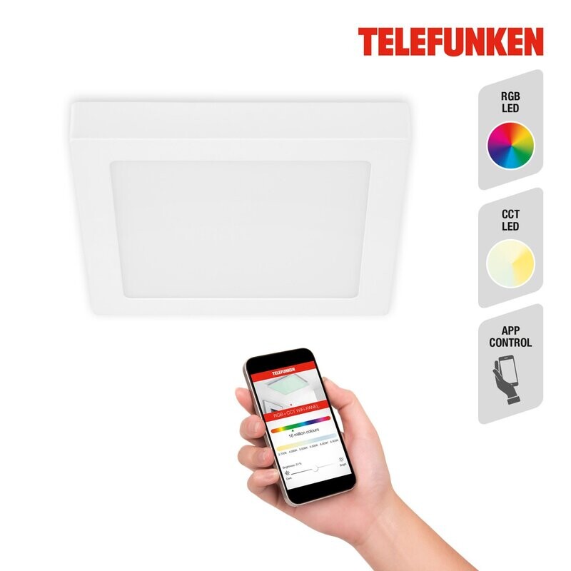 Telefunken Aufbauleuchte 18 Watt 1800 Lumen 225*225 weiß