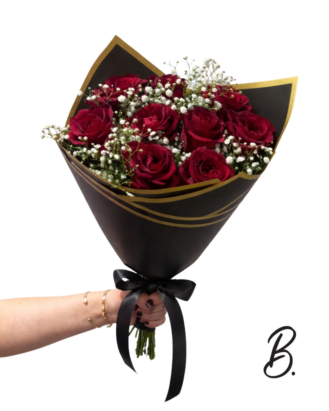 Medium Rose &amp; Gyps Bouquet
