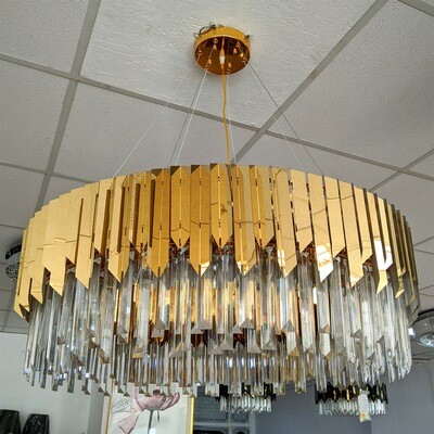 Deckenlampe Gold 80 cm Rund Design Lampe Licht