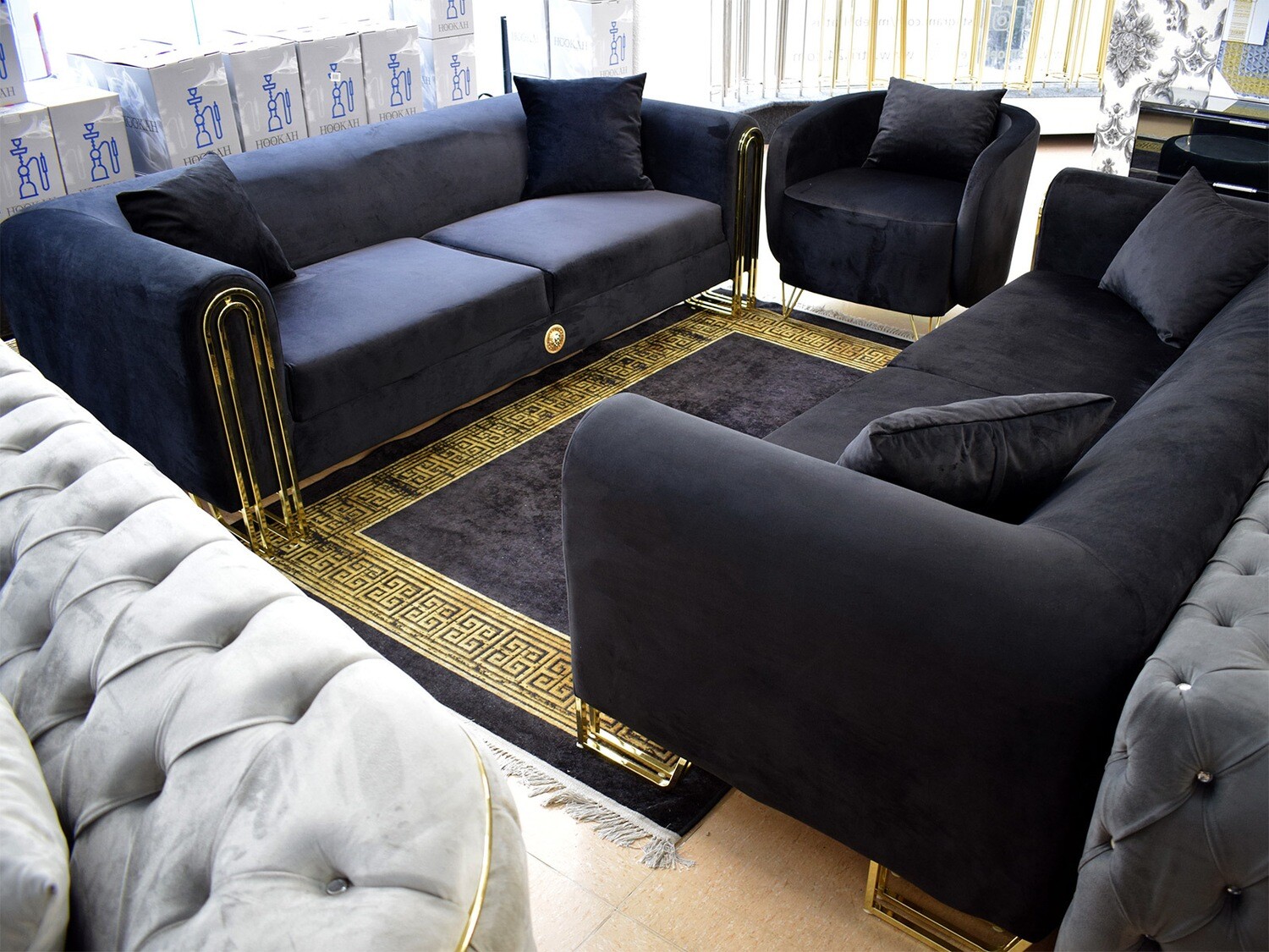 Garnitur 3-3-1 "Vegas" Farbauswahl Sofa Luxus Couch