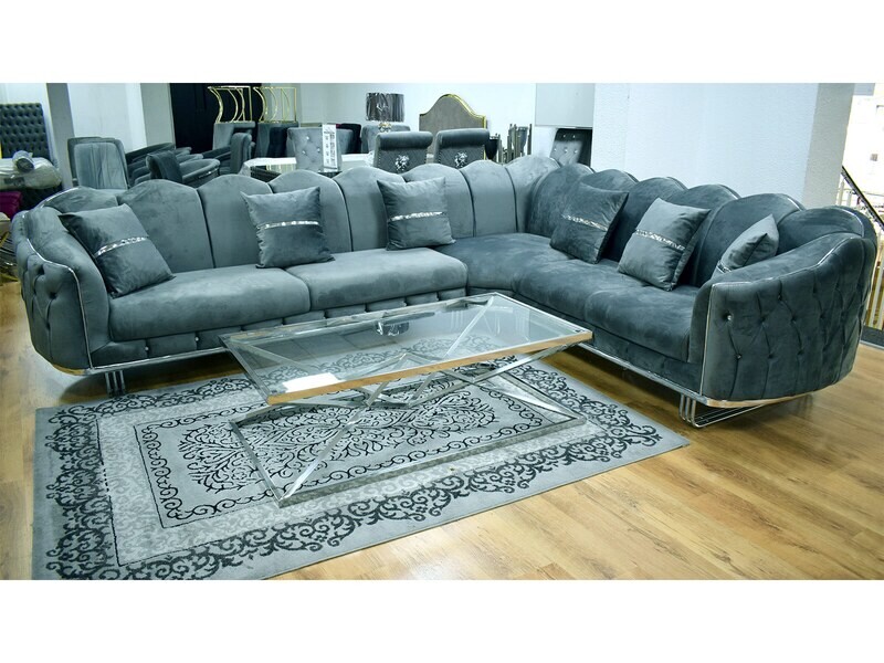 Chesterfield Ecksofa &quot;Tunis&quot; Farbauswahl Couch L-Form