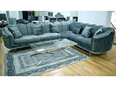 Chesterfield Ecksofa "Tunis" Farbauswahl Couch L-Form
