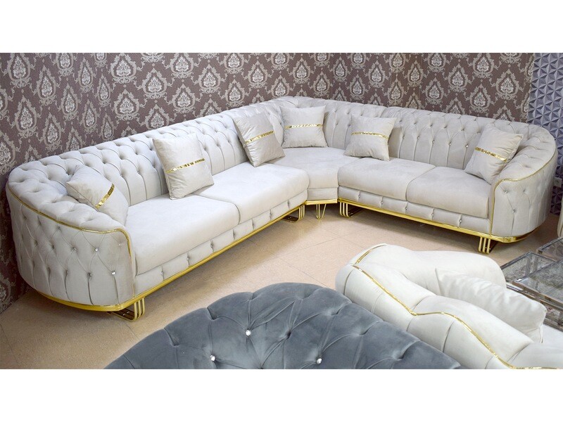Chesterfield Ecksofa &quot;Los Angeles&quot; L-Form Farbauswahl Couch