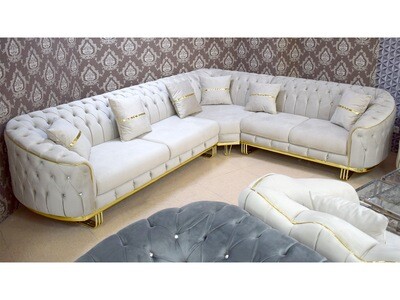 Chesterfield Ecksofa "Los Angeles" L-Form Farbauswahl Couch