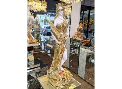 Statue Frau "Penelope" Gold Luxus Dekoration Wohnzimmer