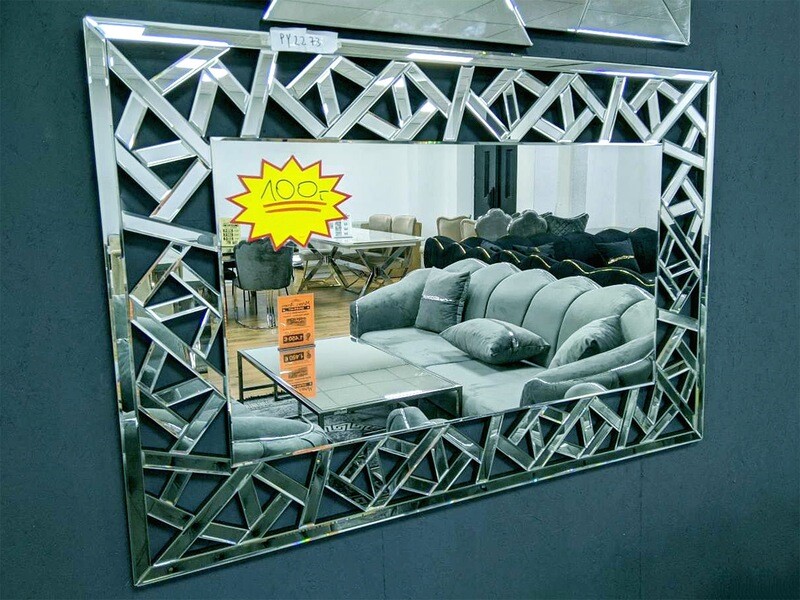 Wandspiegel 120x80 &quot;Luna&quot; Silber Design Schlafzimmer