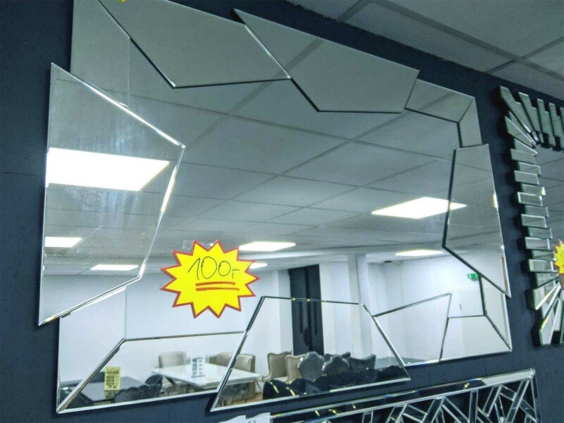 Wandspiegel 120x80 &quot;Noah&quot; Silber Design Schlafzimmer
