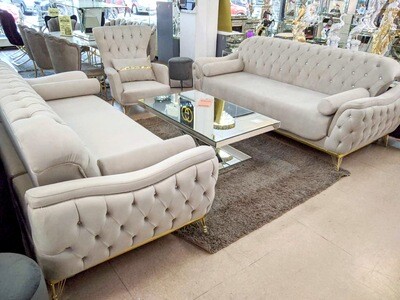 Chesterfield Sofa "Kalle" 3-3-1 Farbauswahl Couch Wohnzimmer