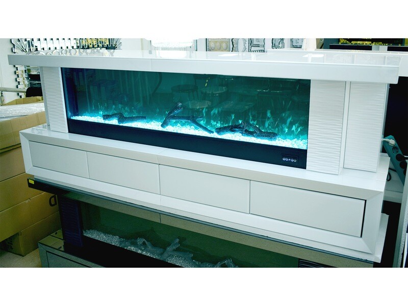 LED Lowboard &quot;Lina&quot; Kamin Farbauswahl Schubladen