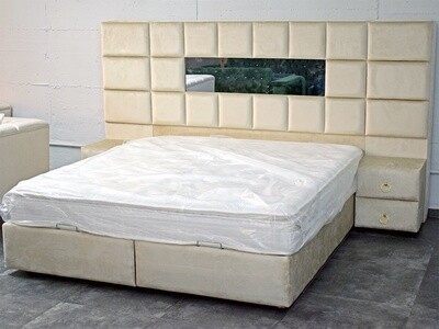 Bett Kamin &quot;Casablanca&quot; Grau Beige Farbauswahl Schlafzimmer