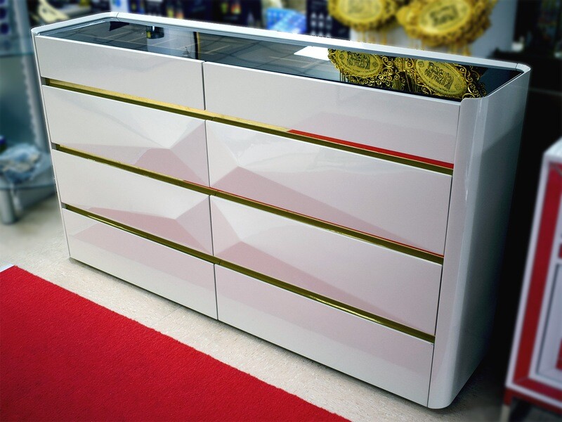 LED Schmuck Kommode &quot;Dalia&quot; Beleuchtung Schubladen Vitrine