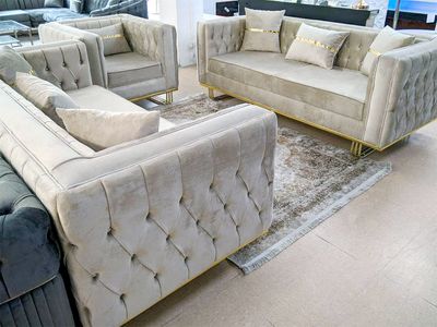 Chesterfield 3-3-1 &quot;Jasmin&quot; Farbauswahl Sofa-Garnitur Couch