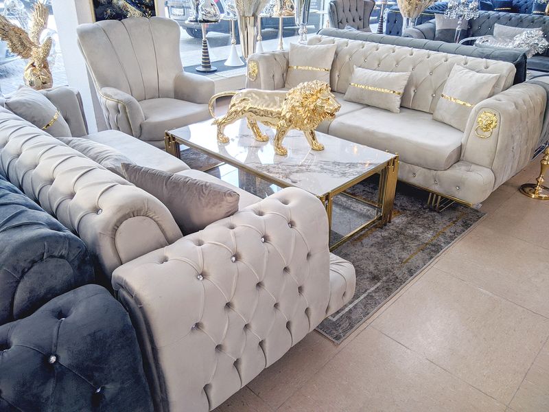 Chesterfield 3-3-1 &quot;Alex&quot; Sofa Farbauswahl Wohnzimmer Garnitur