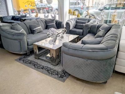 Design Sofa 3-3-1 &quot;Dora&quot; Farbauswahl Wohnzimmer Couch Sessel