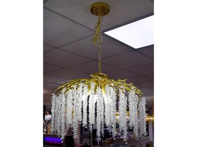 Deckenlampe 60 cm 5xE14 Gold &quot;Leni&quot; Licht Beleuchtung