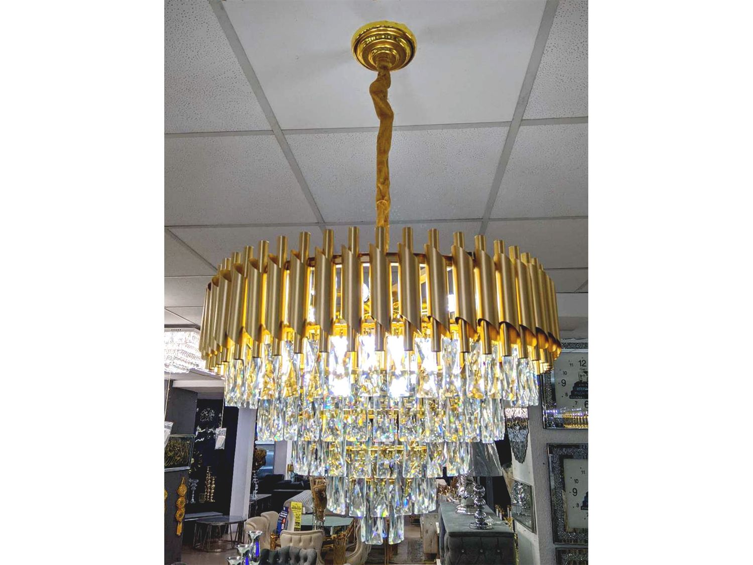 Deckenlampe 50 cm Gold &quot;Tanja&quot; Licht Beleuchtung