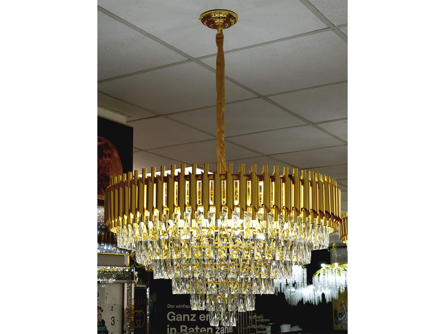 Deckenlampe 70 cm Gold &quot;Tanja&quot; Licht Beleuchtung