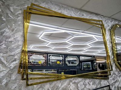 Wandspiegel 120x80 &quot;Klaro&quot; verschiedene Designs Gold Silber