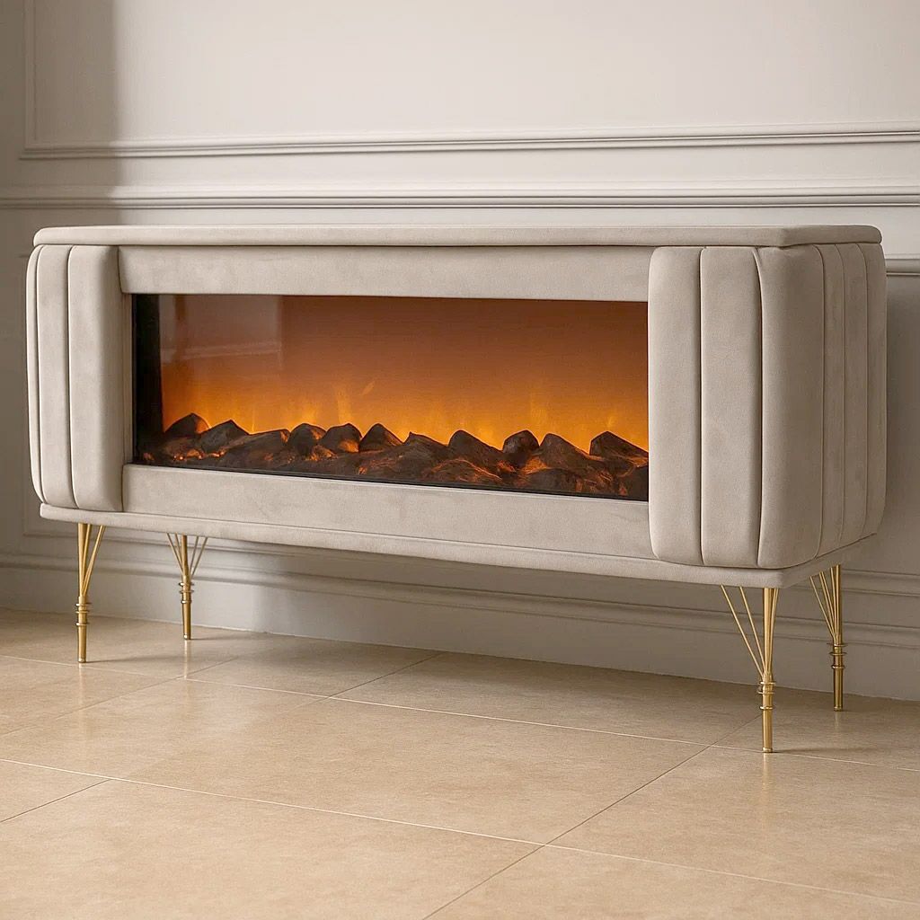 Design Kamin Lowboard &quot;Zima&quot; 160 cm Farbauswahl