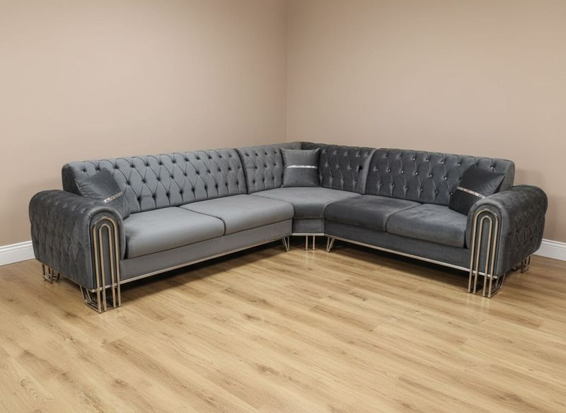 Chesterfield Schlaf Ecksofa &quot;Atlas 2&quot; Farbauswahl L-Form Wohnzimmer