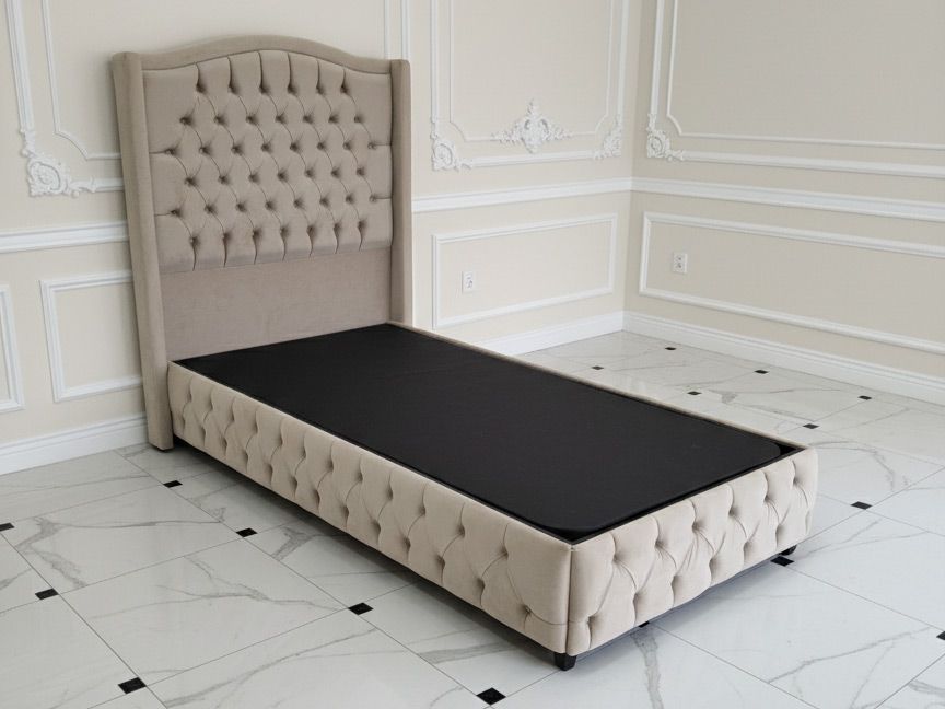 Chesterfield Einzelbett &quot;Kreta&quot; 100x200 cm Farbauswahl Stauraum