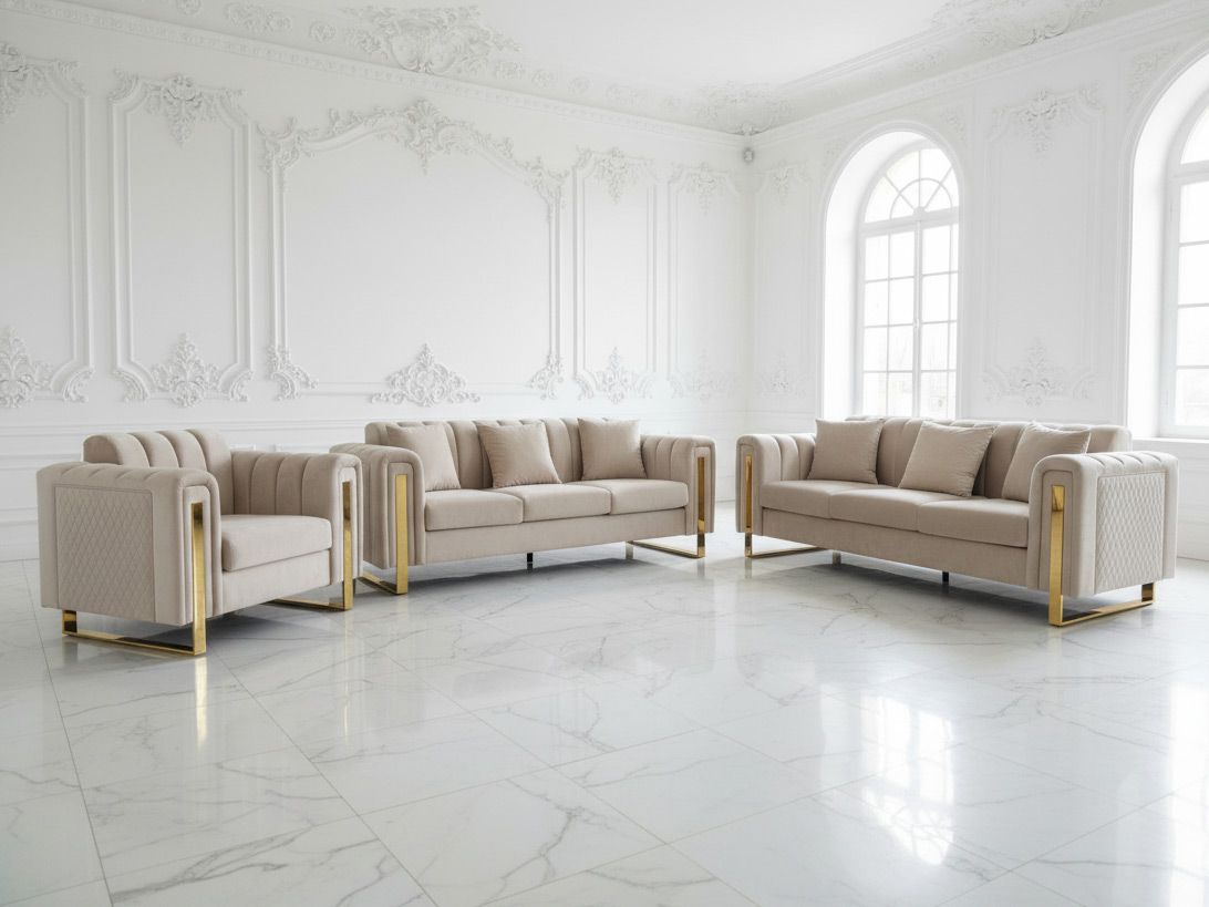 Chesterfield Sofa &quot;Tom 2&quot; 3-3-1 Farbauswahl Wohnzimmer Garnitur