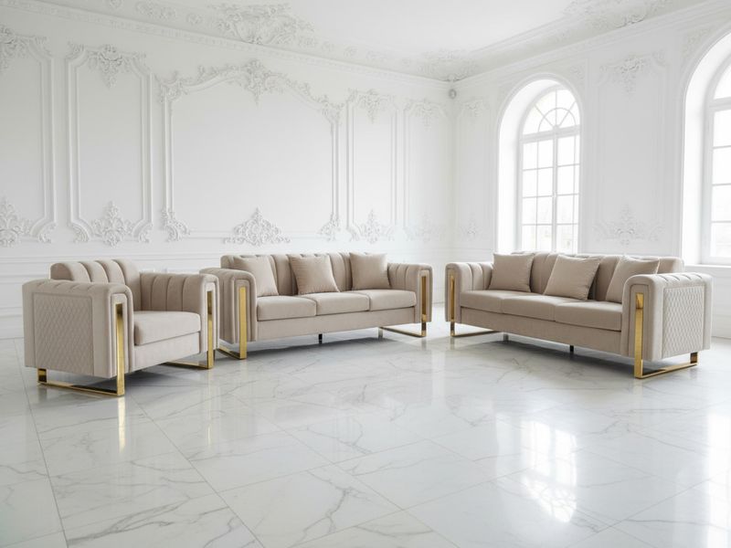 Chesterfield Sofa &quot;Tom 2&quot; 3-3-1 Farbauswahl Wohnzimmer Garnitur