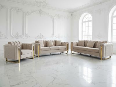 Chesterfield Sofa &quot;Tom 2&quot; 3-3-1 Farbauswahl Wohnzimmer Garnitur