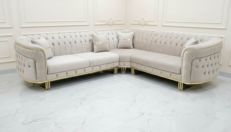 Chesterfield XL Ecksofa "Amsterdam 2" Füße Farbauswahl L-Form Couch Chesterfield XL Ecksofa "Amsterdam 2" Füße Farbauswahl L-Form Couch