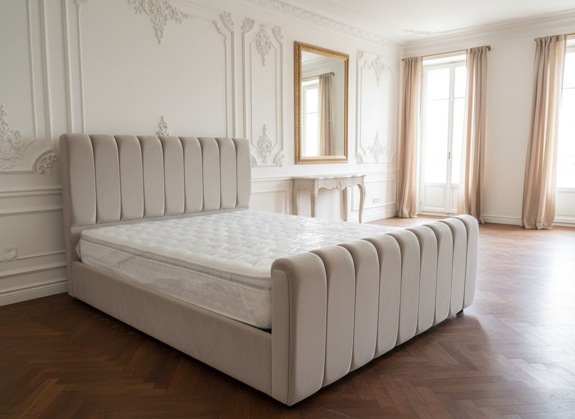 Design Bett "Sultan" Farbauswahl 180x220 Matratze Schlafzimmer Design Bett "Sultan" Farbauswahl 180x220 Matratze Schlafzimmer, Farbe: Beige (ca. 8 Wochen Lieferzeit)