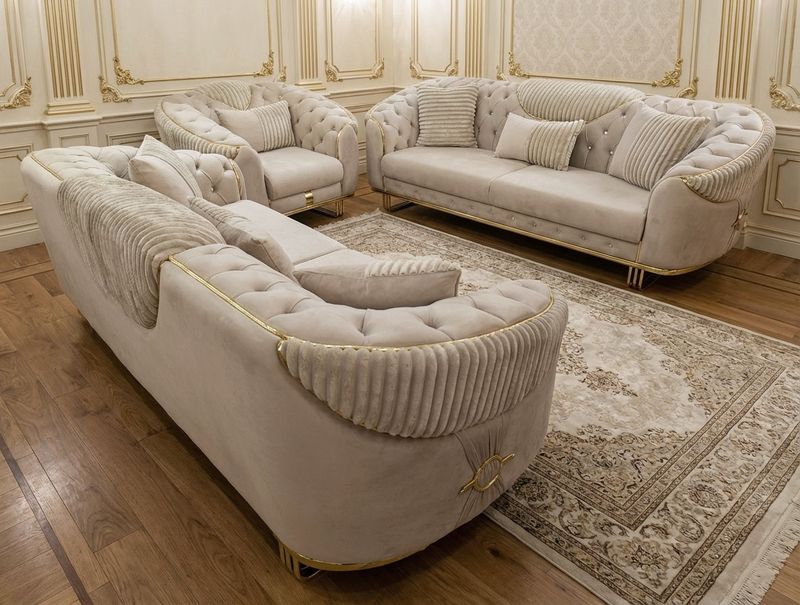 XL Chesterfield Sofa "Venedig" 3-3-1 Farbauswahl Wohnzimmer Garnitur XL Chesterfield Sofa "Venedig" 3-3-1 Farbauswahl Wohnzimmer Garnitur