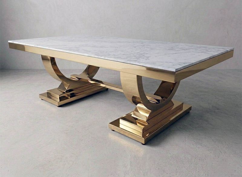 Design Couchtisch "Nova" 130x70 Grau Gold Marmor-Optik Wohnzimmer Design Couchtisch "Nova" 130x70 Grau Gold Marmor-Optik Wohnzimmer