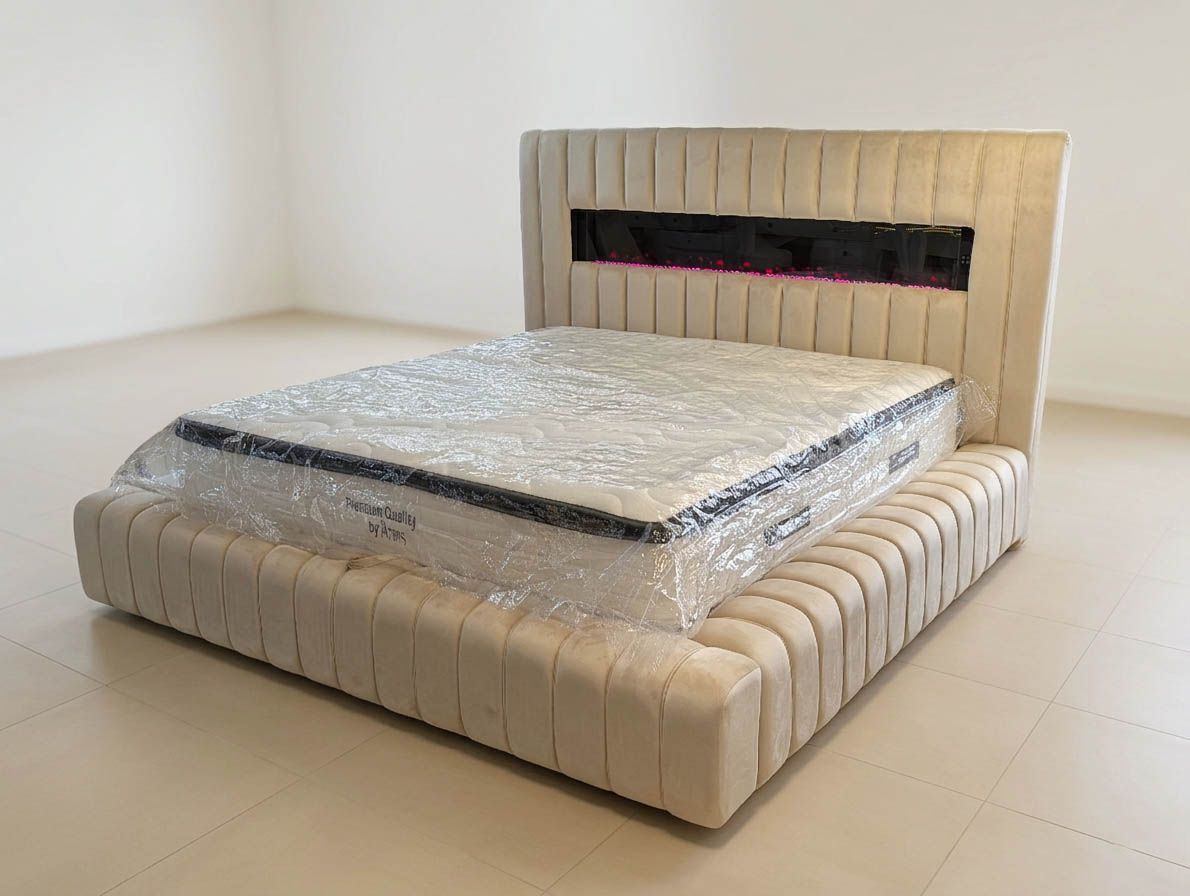 Design Bett "Katar" Farbauswahl Bettkasten Stauraum Schlafzimmer