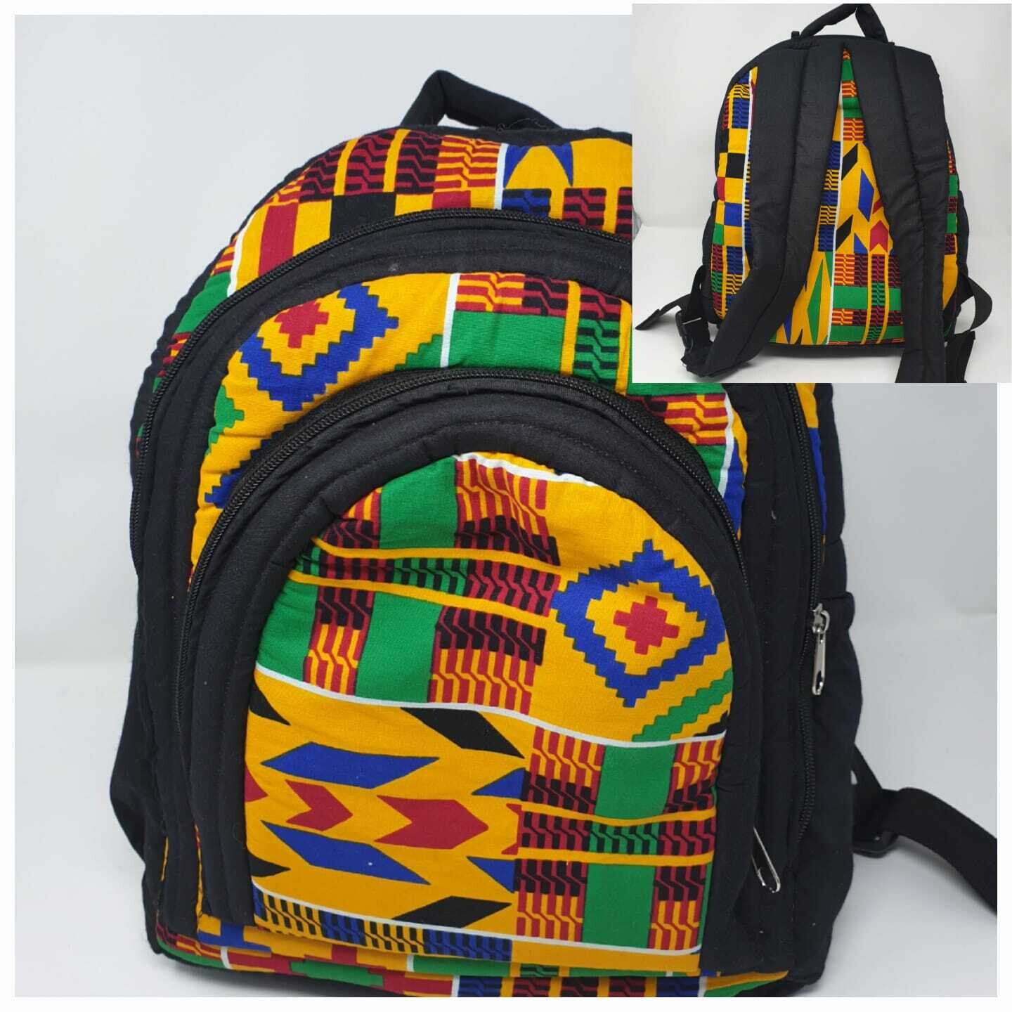 African Fabric Backpack - 35cm x 35cm