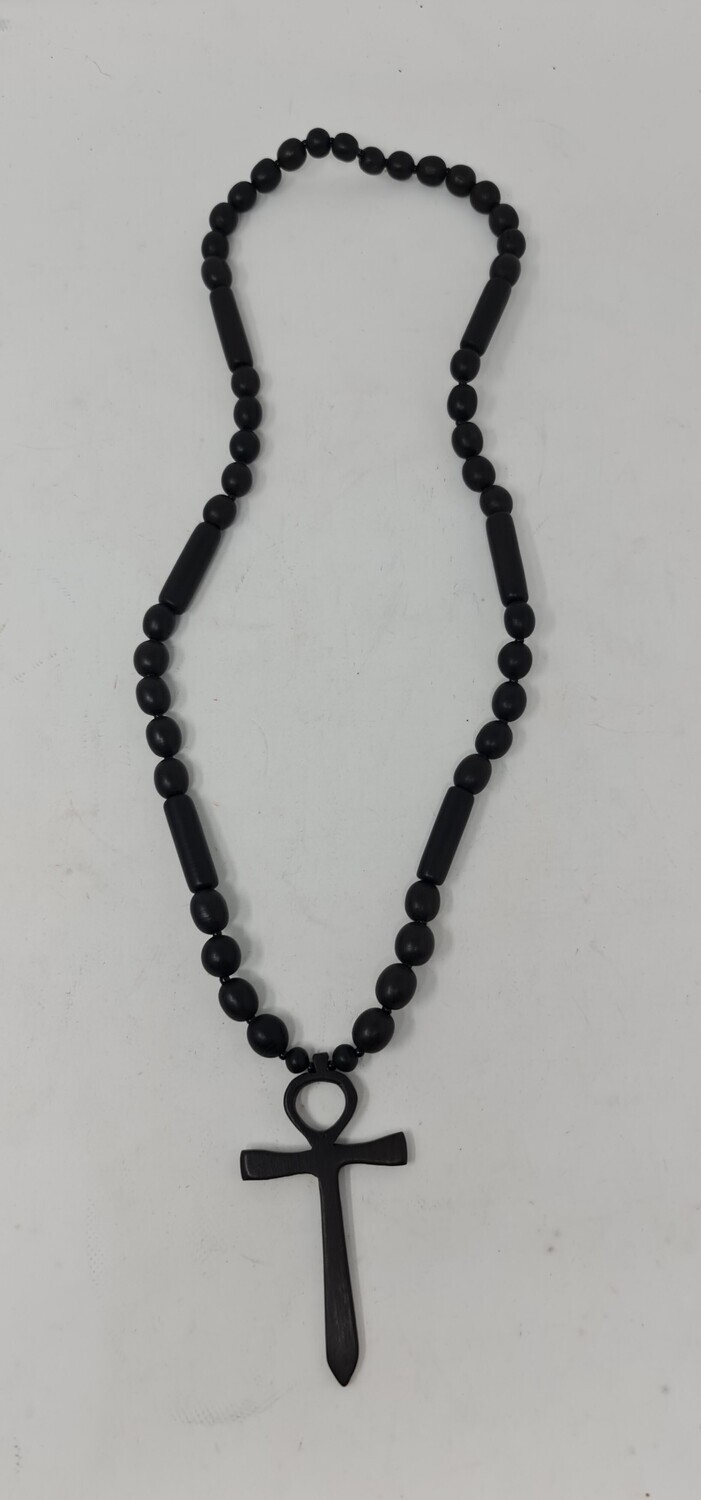 Hand Crafted Ebony Wood Ankh Pendant