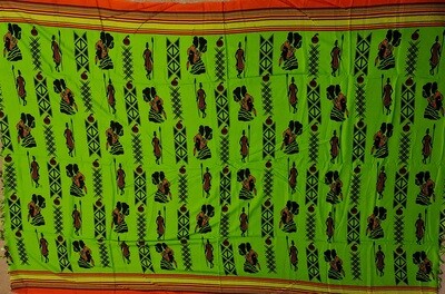 Sarong Wrap Bikini Wrap Swimsuit Cover Beachwear Cover Up - African Culture - Green