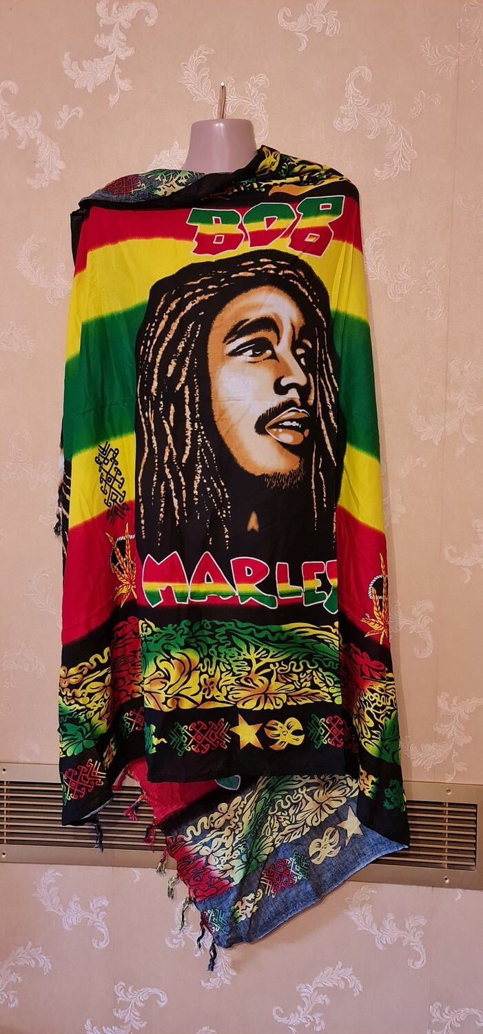 Sarong Wrap Bikini Wrap Swimsuit Cover Beachwear Cover Up - Bob Marley 2