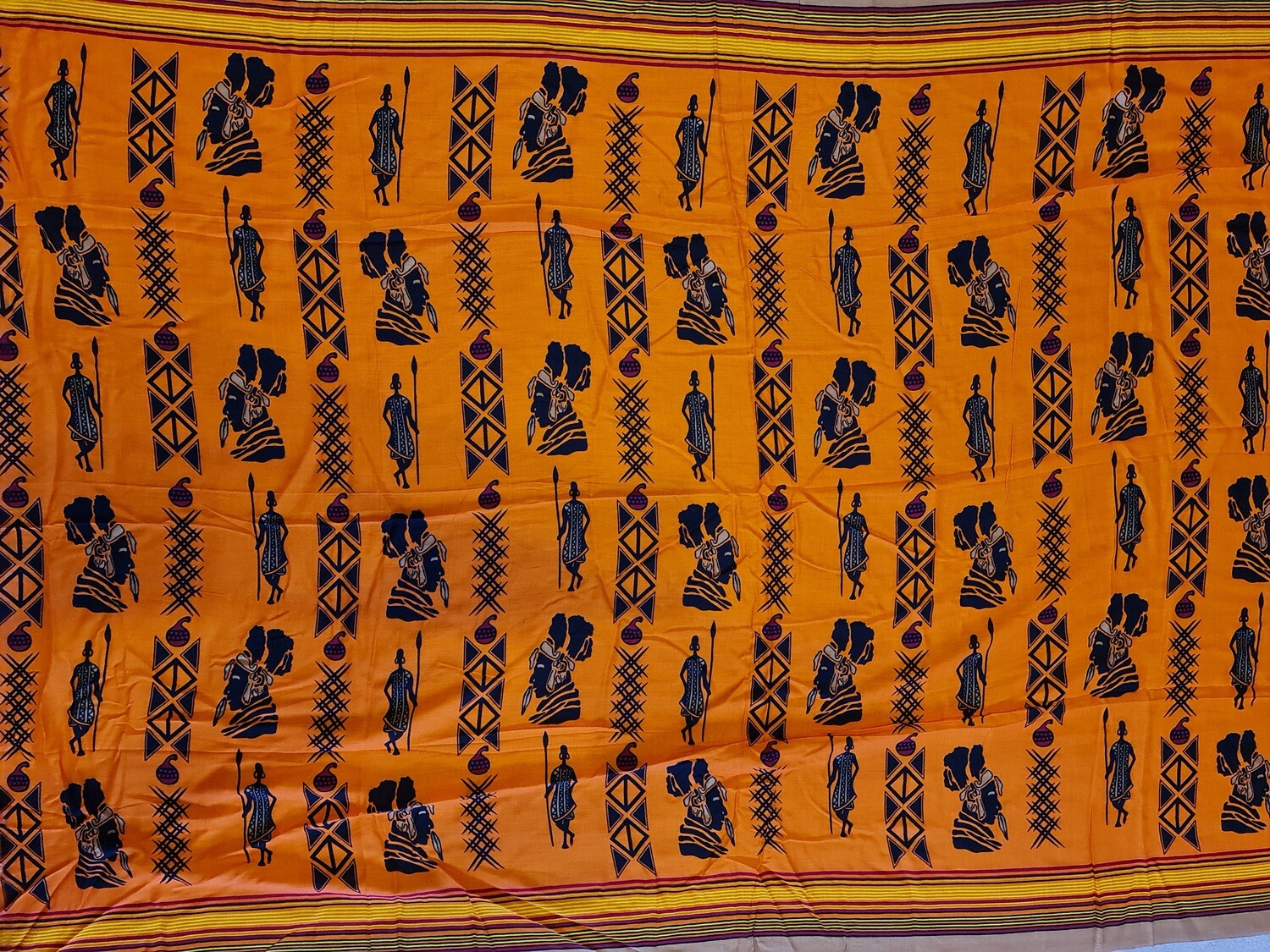 Sarong Wrap Bikini Wrap Swimsuit Cover Beachwear Cover Up -African Culture - Orange