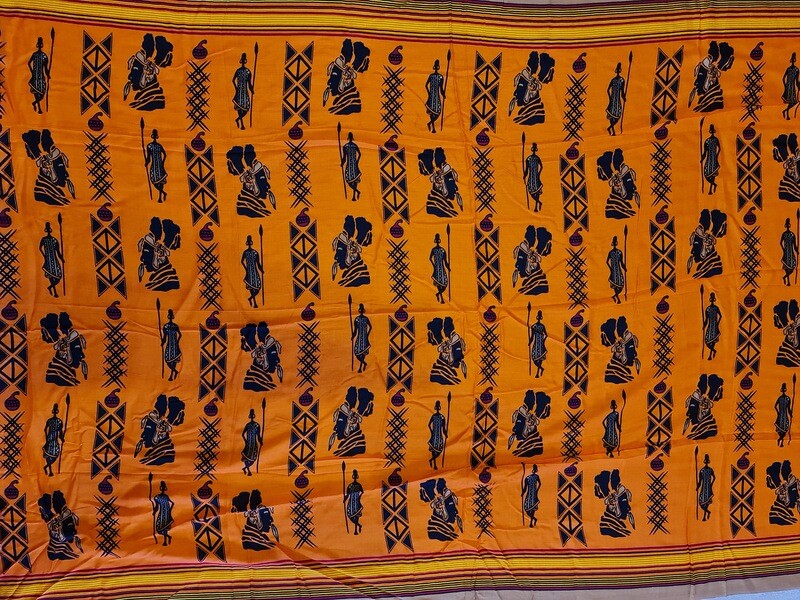 Sarong Wrap Bikini Wrap Swimsuit Cover Beachwear Cover Up -African Culture - Orange
