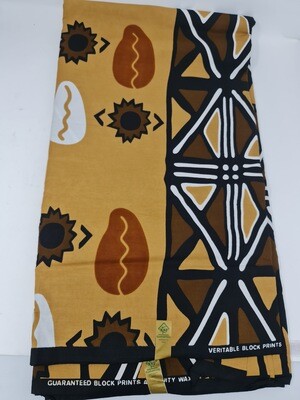 AFRICAN PRINT FABRIC -  Natural Colours