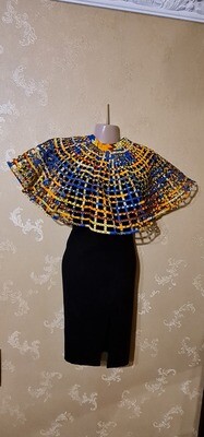 Nguo Necklace - Statement Necklace - Yellow and Blue