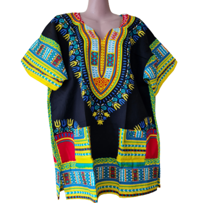 Dashiki Black and Yellow Mix Shirt - Free size