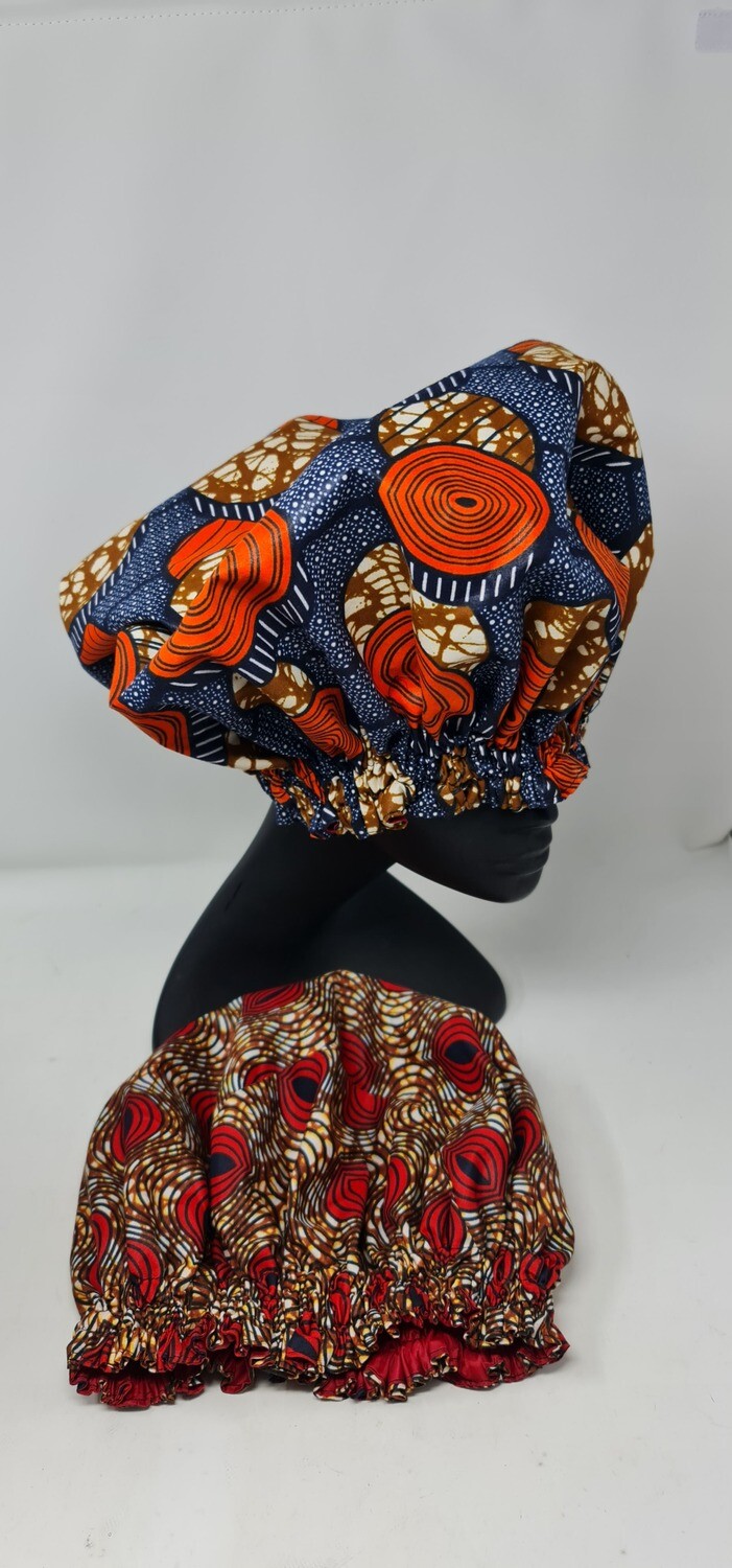 Kitenge Fabric Hair Bonnet