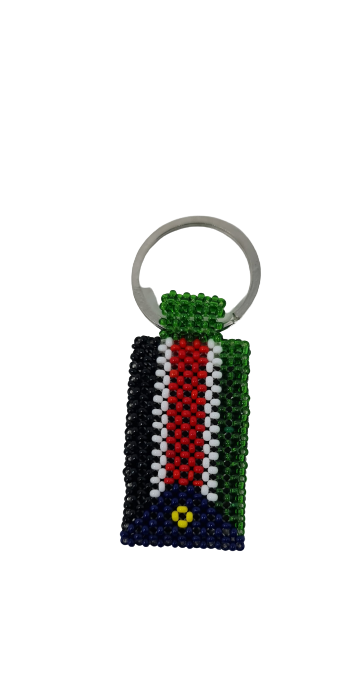 Hand Beaded Keyring - South Sudan