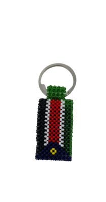 Hand Beaded Keyring - South Sudan