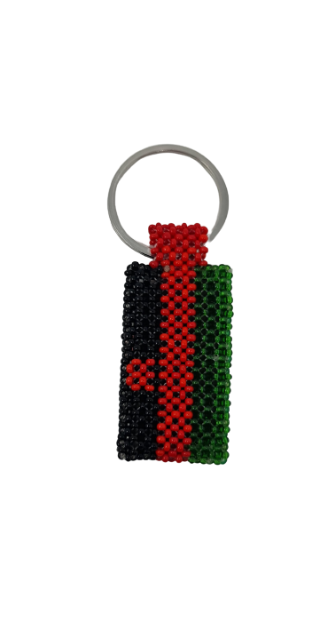 Hand Beaded Keyring - Malawi Flag