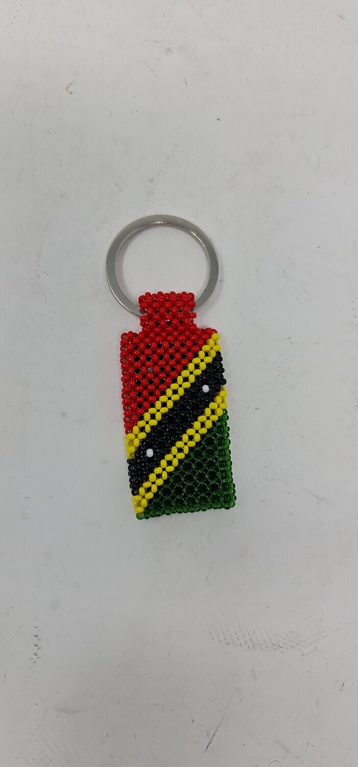 Hand Beaded Keyring - Saint Kitts and Nevis