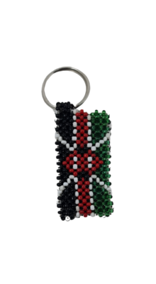 Hand Beaded Keyring - Kenyan Flag